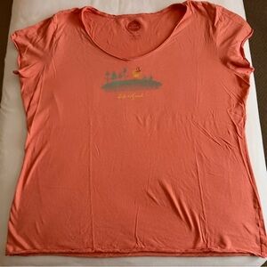 Life Is Good Women's XXL 2XL graphic scoop neck tee